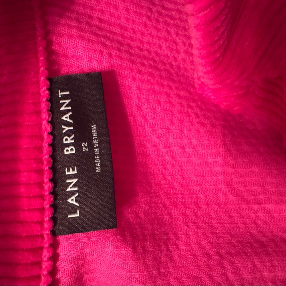 Lane Bryant Vibrant Pink Corduroy Jacket. - Picture 3 of 3